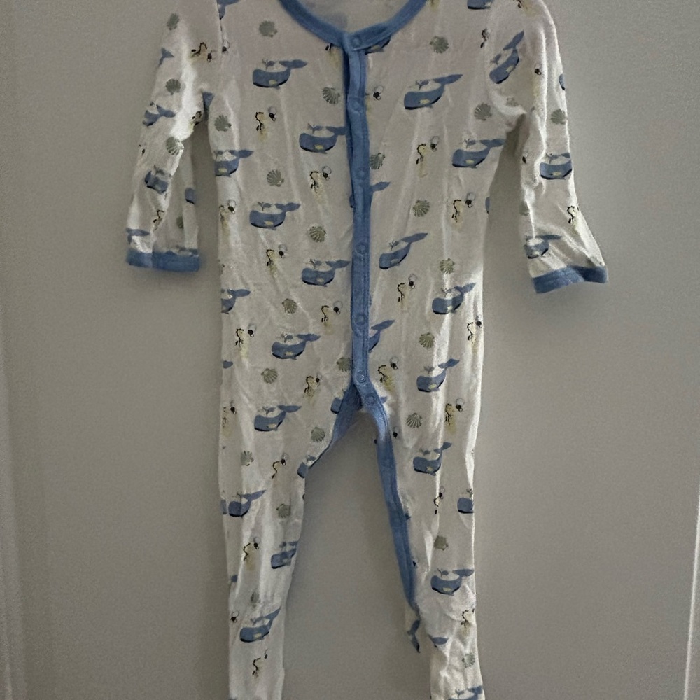 Kyte Baby Ocean Whales Snap Footie